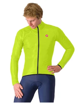 Giacca Squall Shell Electric Lime / Black / Blue / Magenta Fluo - Castelli - FashionsVida