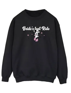 Women's Bride´s Last Ride Minnie Mouse Sweatshirt in Black Size: XL - Black - Size: XL - Disney - FashionsVida