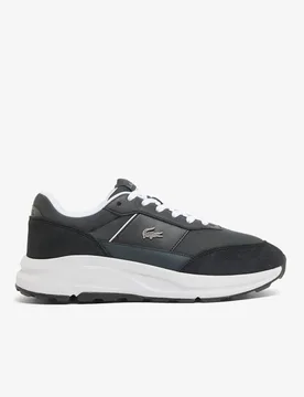 Run Set Lace-Up Trainers Black/Grey male - Lacoste - FashionsVida