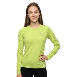 Maglietta A Maniche Lunghe Crew Essential Seamless Shadow Lime Melange XS