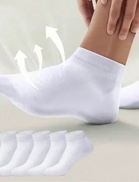 Pares de calcetines blancos de corte bajo para mujer para el verano y vuelta al colegio, calcetines invisibles de algodón puro delgados para viajes y - Shein - FashionsVida