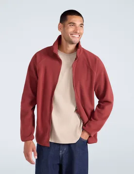 Stockholm Mens Full-Zip Fleece - Red - Animal - FashionsVida