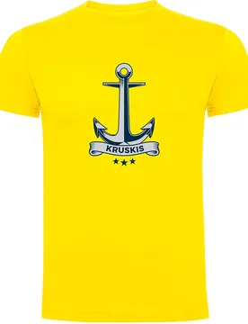 Anchor Short Sleeve T-shirt Yellow XL Men - Kruskis - FashionsVida
