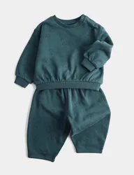 Piece Dino Sweat Outfit (0-5 Yrs) Blue Mix male