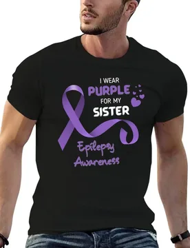 I Wear Purple for My Sister Epilepsy Awareness T-Shirt Louboutins gifts for boyfriend mens big and tall t shirts - Aliexpress - FashionsVida