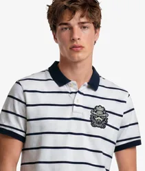 Superdry Herren Crest Stripe Poloshirt White - Größe: Xxl