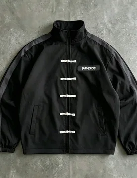 Chaqueta casual para hombre con diseño de parche de rana y letras L - Shein - FashionsVida