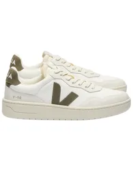Sneakers en mesh et en cuir - V-90 White Kaki en Coton - Taille 40 - Blanc