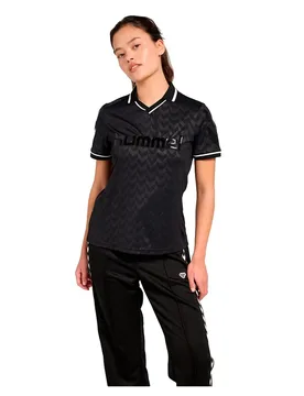 T-shirt à Manches Courtes Slim Fit Trikot Black L - Hummel - FashionsVida