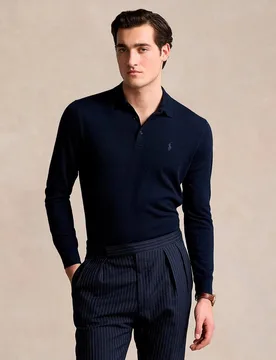 Jersey de hombre de lana con cuello polo - Polo Ralph Lauren - FashionsVida