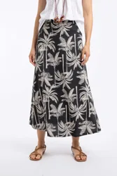 Eloriah Womens Printed Jersey Midi Skirt - - Size: 12