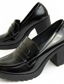 Womens Heel Mocassin Moccavita5 In Black Material_synthetic - Size Eu 38 - Montevita - FashionsVida