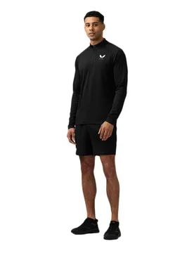 T-shirt à Manches Longues Avec Demi-zip Adapt Black XL - Castore - FashionsVida