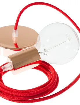 Cables Suspension Luminaire Rc35 2 M Diy Fire Red / Copper One Size - Creative - FashionsVida