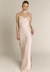 Pollenca Dress in Champagne Satin - 8