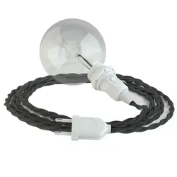 Cables Lampe Suspendue Pour Abat-jour Tm26 5 M Dark Gray / White One Size