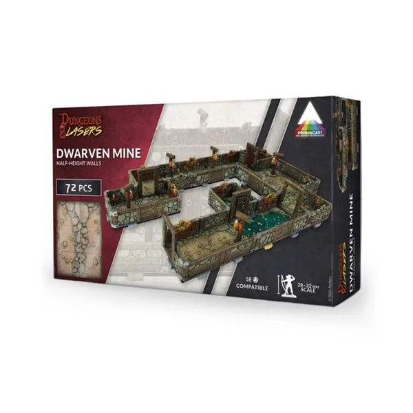 Dungeons & Lasers: PrismaCast Pre-Painted Dwarven Mine - Archon Studio - FashionsVida
