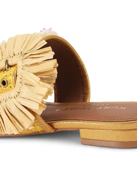 Sandalias plana de mujer Buckle con adornos florales - Kurt Geiger - FashionsVida