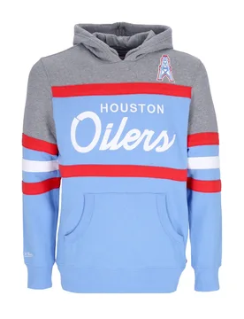 Felpa Cappuccio Uomo Nfl Headcoach Hoodie Houoil Light Blue - Mitchell & Ness - FashionsVida
