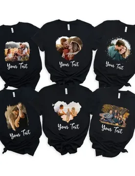 Custom Photo Shirt Personalized Family Picture Tee Unisex Cotton Short Sleeve O-neck Tees Design Picture Family Matching Shirts - Aliexpress - FashionsVida