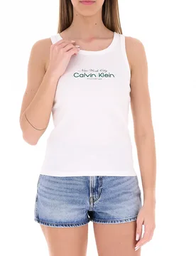 Calvin Klein Top in cotone PANNA L - Calvin Klein - FashionsVida