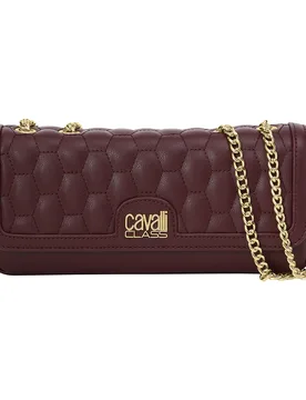 Womens Shoulder Bag With Chain Strap Cchb0248 - Bordo - One Size - Cavalli Class - FashionsVida