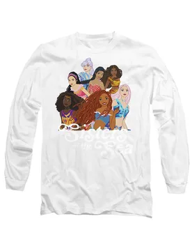 Unisex The Little Mermaid Sisters of the Sea With Ariel Long Sleeve T-Shirt, White Size: Small - White - Size: S - Disney - FashionsVida