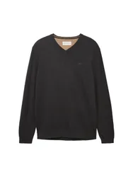 XXL basic v-neck knit male