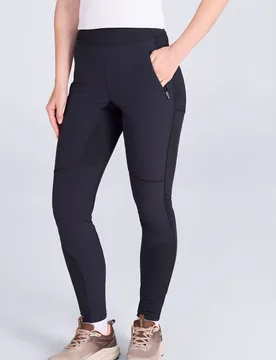 Etna Womens Water Resistant Leggings - Black - Black - Size: 12 - Mountain Warehouse - FashionsVida