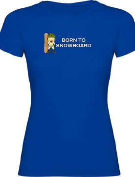 T-shirt à Manches Courtes Born To Snowboard Royal Blue S - Kruskis - FashionsVida