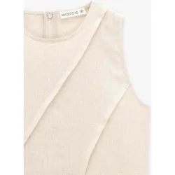 Vestido largo 100% lino estilo oversize en liso