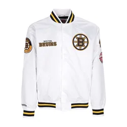 Giubbotto Bomber Uomo Nhl Hometown Lw Satin Jacket Bosbru White