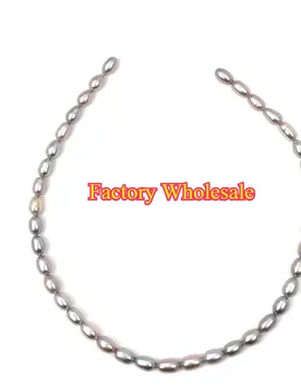 AAA Iridescent Natural Freshwater Gray Rice Pearl Isolated Loose Bead Women Gift Jewelry Make DIY Necklace Bracelet Accessories - Aliexpress - FashionsVida