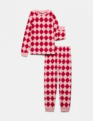Harlequin Pyjama Set Pink female