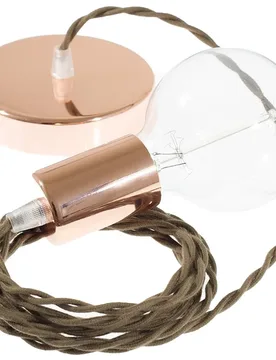 Cables Suspension Luminaire Tc13 1 M Brown / Copper One Size - Creative - FashionsVida