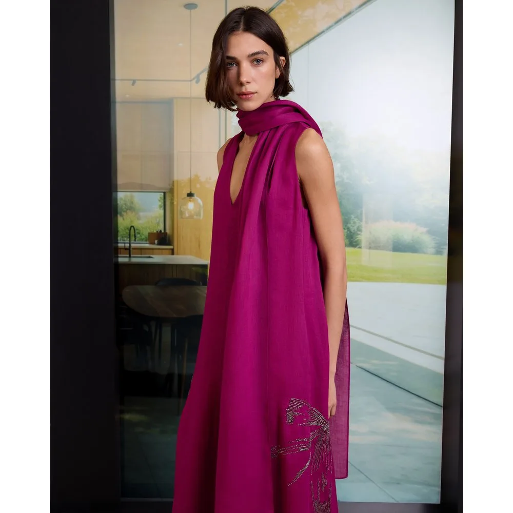 Vestido halter de ramio bordado - Woman Limited El Corte Inglés - FashionsVida
