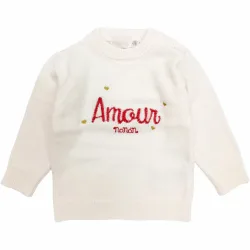 Maglia Panna/rosso Amour I23529