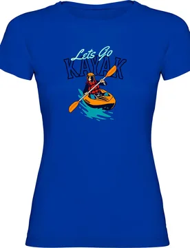 Lets Go Short Sleeve T-shirt Royal Blue 2XL Women - Kruskis - FashionsVida