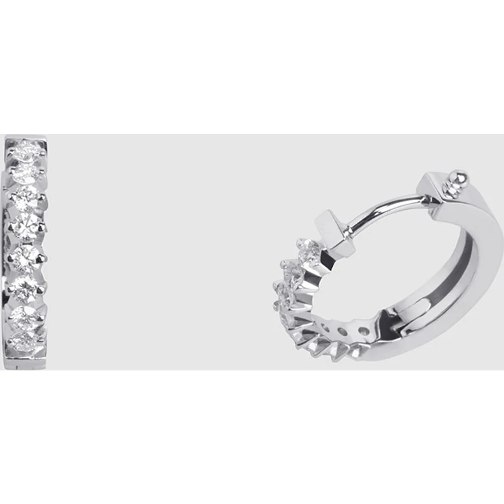 Pendientes de aro Black & White de oro y diamantes - El Corte Inglés - FashionsVida