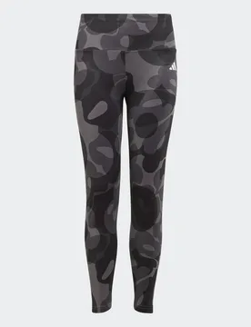 Leggings 7/8 Essentials AEROREADY Seasonal Print High-Waist Junior 11-12A Black / Carbon / Grey Six / Grey Five - Adidas - FashionsVida