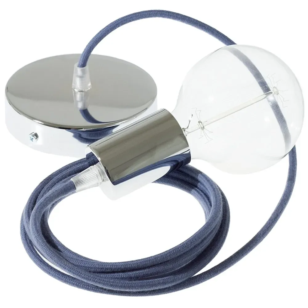 Cables Suspension Luminaire Rc30 50 Cm Stone Gray / Chrome Plated One Size - Creative - FashionsVida