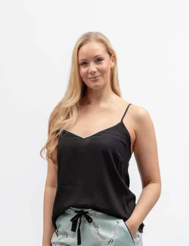Pure Modal Cami Top Black female - Cyberjammies - FashionsVida