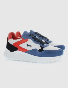 Harmont&blaine scarpe in camoscio uomo avio-bianco - Harmont & Blaine - FashionsVida
