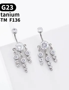 G23 Titanium ASTM F136 Navel Piercing Belly Body Jewelry Trendy For Woman - Aliexpress - FashionsVida