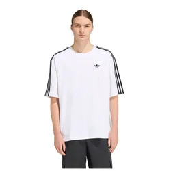 T-shirt à Manches Courtes Adicolor 3 Stripes Oversized White XS