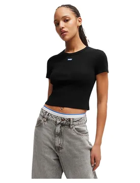 Hugo T-shirt à Manches Courtes Baby Blue Black L - Hugo Boss - FashionsVida