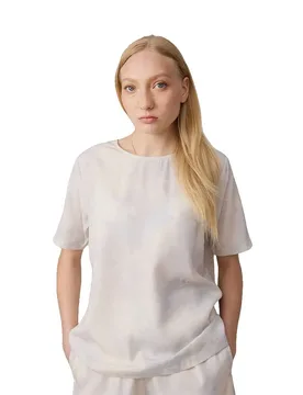 Blusa A Maniche Corte Skye Sky Blue L - Makia - FashionsVida