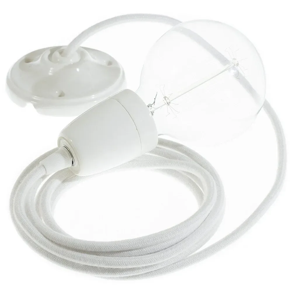 Cables Suspension Luminaire Rc01 2 M White One Size - Creative - FashionsVida