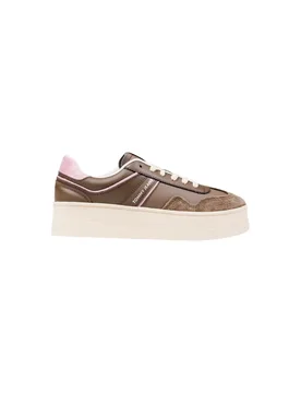 Womens Platform Laceup Sneakers - Dark Brown Leather - Size Eu 41 - Tommy hilfiger - FashionsVida