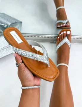 Women's Crystal Cove Flip Flops Sandal in Tan Size: 7 - Tan - Size: 7 - Love Lemonade - FashionsVida